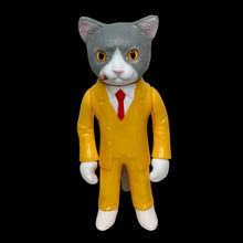 Load image into Gallery viewer, 7 1/2” Head swap x suit president kitty cat  by Kimura Toy sofubi LA Modern Sofubi Market