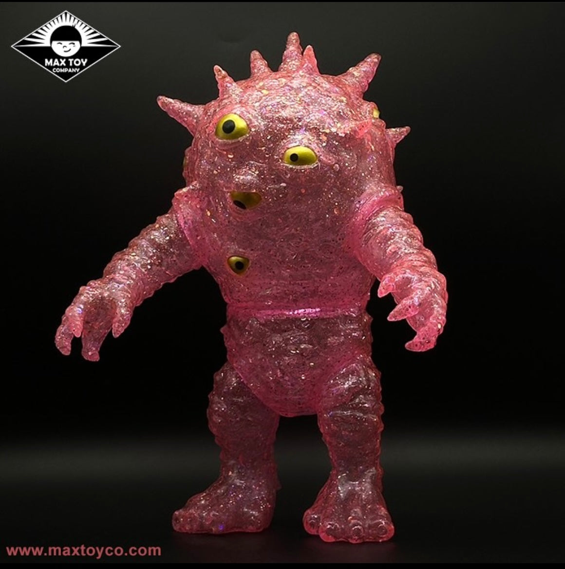 10” Eyezon Kaiju Eyezon Clear Pink Super Glitter Gold Eyes by