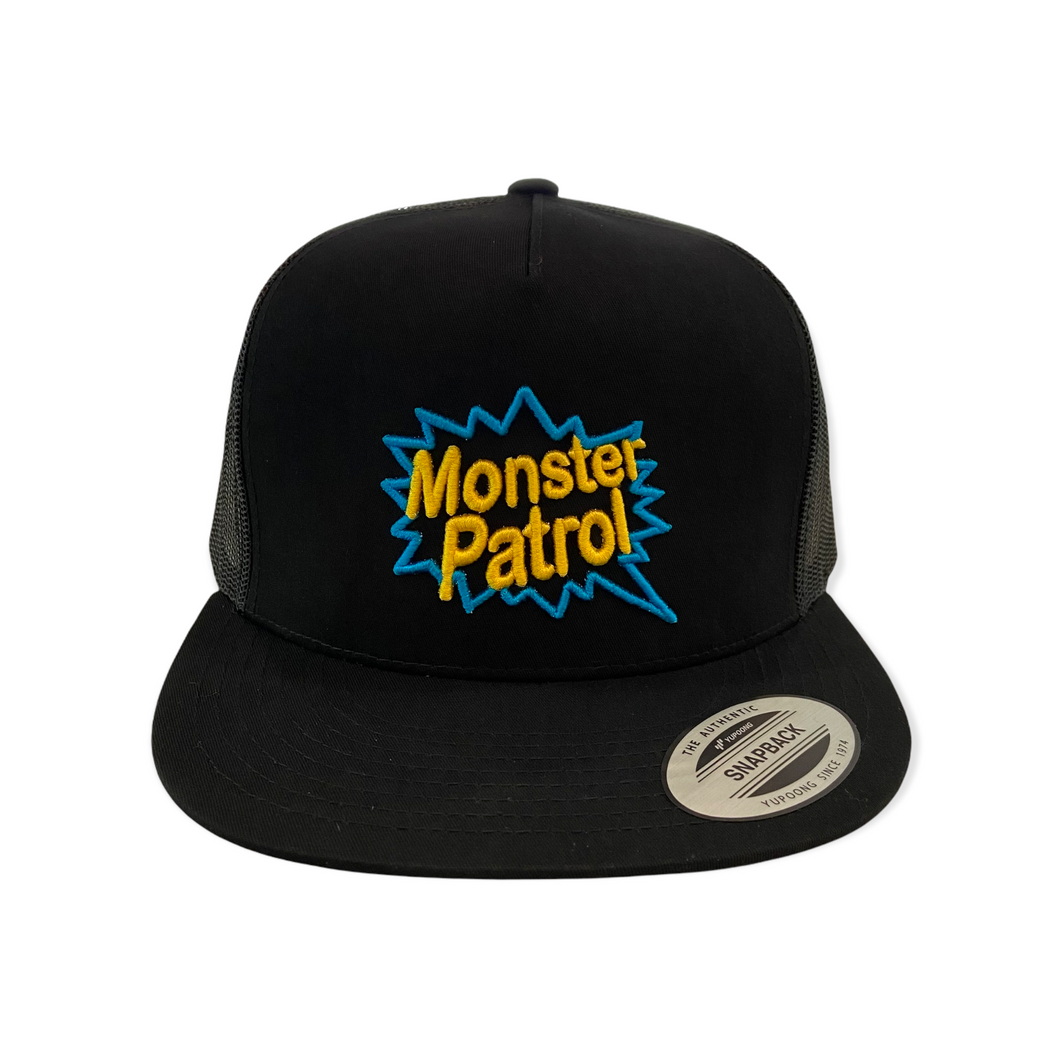 Monster Patrol Mesh Snapback Hat (Yellow x Blue)
