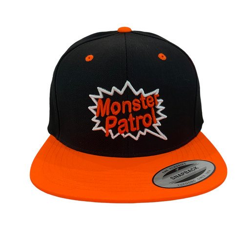 Monster Patrol Snapback Hat (Orange x White)